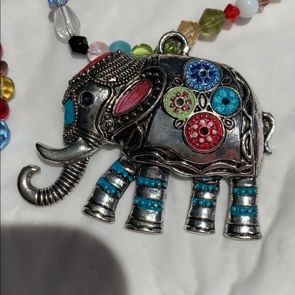 Bohemian Elephant Necklace  NWT
